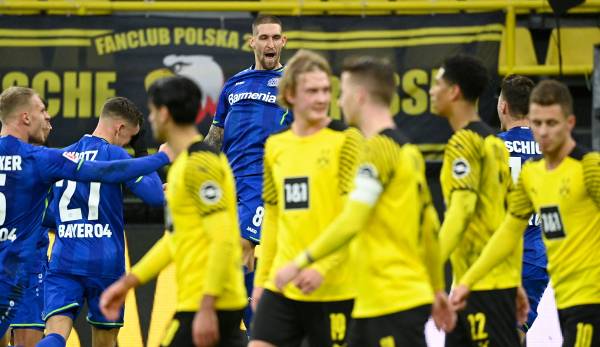 Robert Andrich erzielte Bayers 3:1 gegen Borussia Dortmund