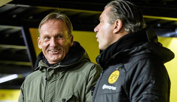 Dortmunds Geschäftsführer Hans-Joachim Watzke (l.) mit Sportdirektor Michael Zorc.