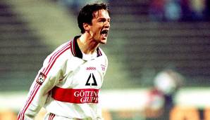Zu VfB-Zeiten wurde Bobic gesperrt, weil er den Schiri als "blinde Bratwurst" beschimpfte. Mit 17 Treffern Torschützenkönig der Saison 95/96. Später Sport-Vorstand in Stuttgart und Frankfurt, aktuell Geschäftsführer Sport bei Hertha BSC.