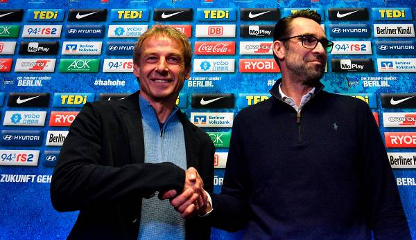 Jürgen Klinsmann und Michael Preetz arbeiteten einst bei Hertha zusammen.