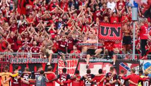 17. Platz: 1. FC Nürnberg - durchschnittlich 1.930 Gästefans