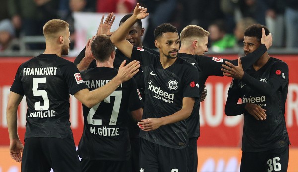 Eintracht Frankfurt beat FC Augsburg 2-1 in the last Bundesliga game.
