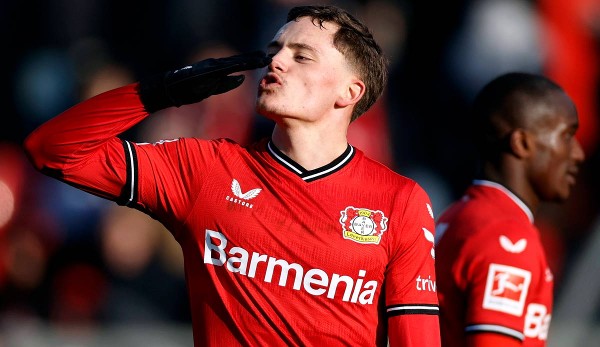 Florian Wirtz celebrates his Bundesliga comeback against Gladbach.