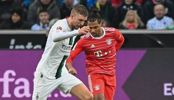 Second winner again: Serge Gnabry, here against Christoph Kramer, could not convince against Gladbach.