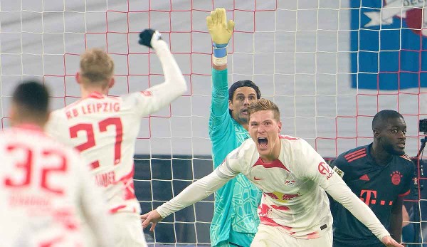 Impeccable complaint arm: Yann Sommer saw a fousl before Marcel Halstenberg's Leipzig equalizer - but the referee didn't.