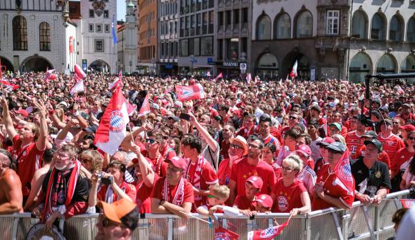 FC Bayern often celebrated their championships with thousands of fans at Marienplatz.