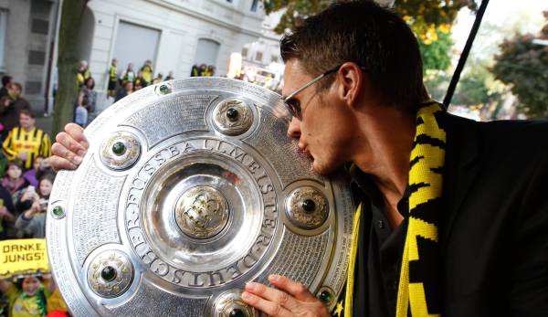 In 2012 Sebastian Kehl celebrated the championship with the fans while he was still a player.