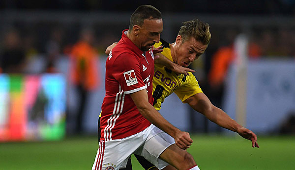 Franck Ribery wischte Felix Passlack mit seinem Arms ins Gesicht