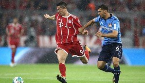 Robert Lewandowski traf zur zwischenzeitlichen 3:0-Führung des FC Bayern