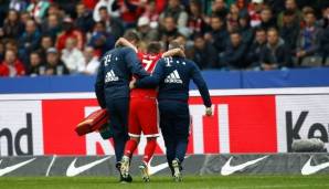 Franck Ribery vom FC Bayern München muss verletzt mehrere Wochen pausieren