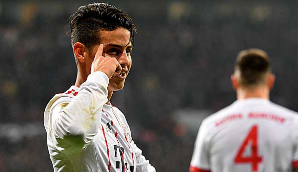 James Rodriguez wurde von den Bayern-Fans ausgezeichnet.