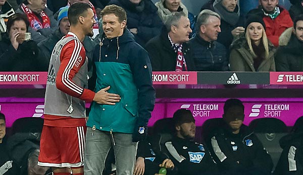 Beim Gastspiel in München trafen sich Julian Nagelsmann und Sandro Wagner wieder.
