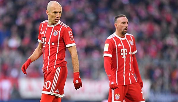 Franck Ribery und Arjen Robben auf dem Feld für den FC Bayern München