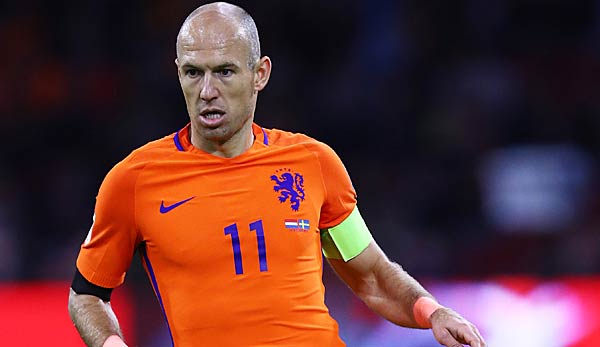 Arjen Robben im Trikot der niederländischen Nationalmannschaft