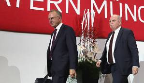Karl Heinz Rummenigge und Uli Hoeneß bei der Jahreshauptversammlung im November.
