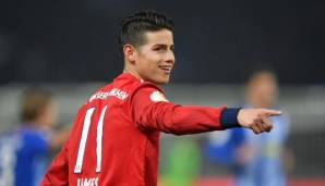 James Rodriguez vom FC Bayern München steht unter Beobachtung von Niko Kovac.