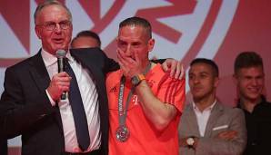 Erlebten gemeinsam zwölf erfolgreiche Jahre beim FC Bayern München: Vorstandsboss Karl-Heinz Rummenigge und Franck Ribery.