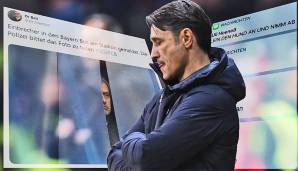 Durch die 1:5-Niederlage in Frankfurt ist ein neuer Tiefpunkt der Bayern-Krise erreicht. Im Netz hagelt es Spott und vor allem Schadenfreude. Doch in erster Linie geht es um die Zukunft von Trainer Niko Kovac. Die Netzreaktionen.