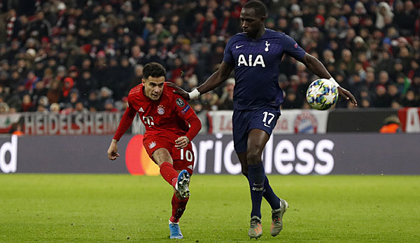 Coutinho traf zum 3:1 für den FC Bayern gegen Tottenham Hotspur.
