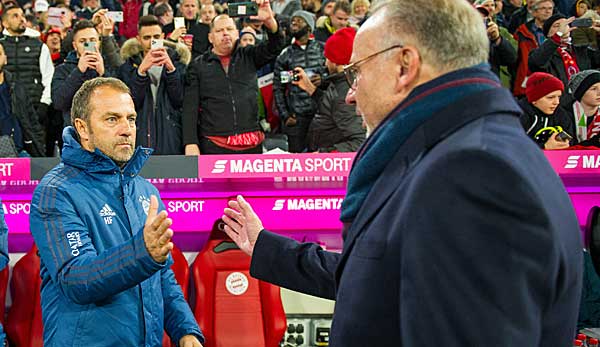 Auch in der nächsten Saison Cheftrainer und Vorstandsvorsitzender? Karl-Heinz Rummenigge und der FC Bayern haben sich bei Hansi Flick als langfristigen Cheftrainer noch nicht festgelegt.