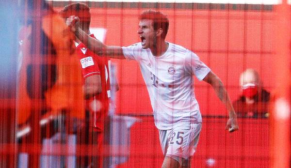 Thomas Müller erzielte das vermeintliche 1:0 der Bayern gegen Union Berlin - aus einer Abseitsstellung.
