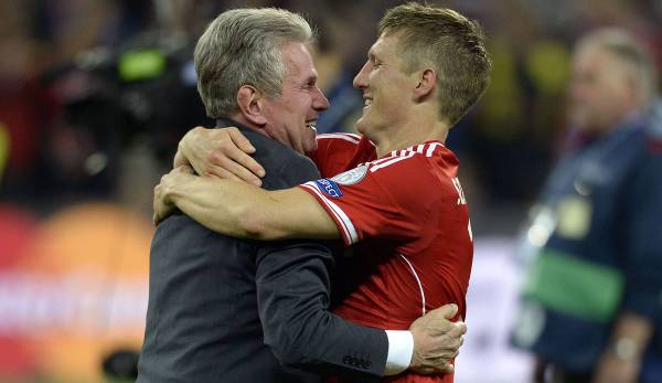 Jupp Heynckes und Bastian Schweinsteiger haben 2013 zusammen das Triple mit dem FC Bayern gewonnen.