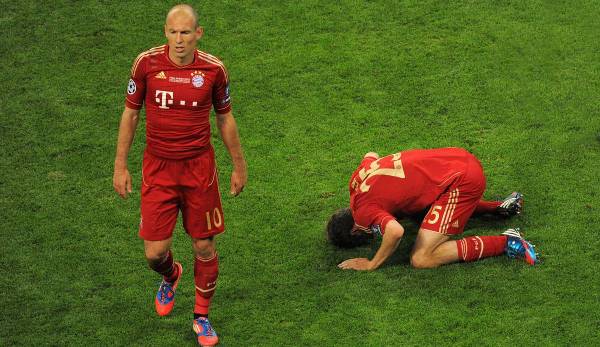 Die Bayern-Spieler waren nach dem Finale am Boden zerstört.