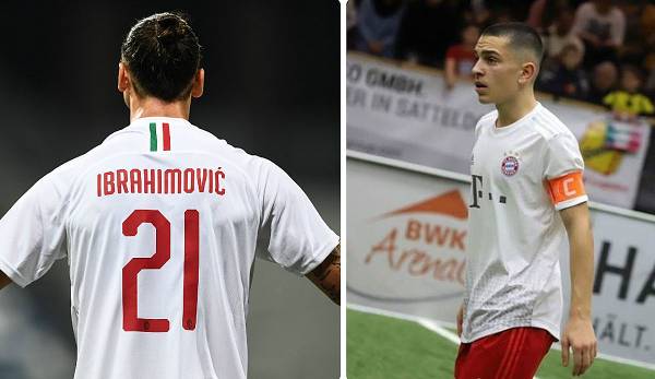 Arijon Ibrahimovic und Namensvetter Zlatan.