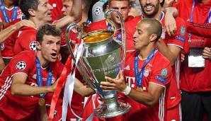 Krönung nach sieben Jahren: Thiago durfte in seinem wohl letzten Jahr beim FC Bayern endlich die Champions-League-Trophäe in den Himmel stemmen.