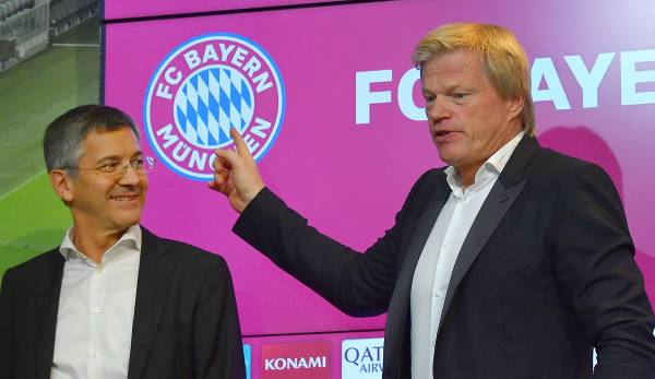 Präsident Herbert Hainer (l.) und Oliver Kahn stellen die Weichen für die Zukunft des FC Bayern.