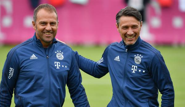 Hansi Flick (l.) an der Seite von Niko Kovac: Bis zum November war Flick Kovacs Co-Trainer bei Bayern München.
