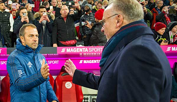 Die Positiv-Überraschung: Karl-Heinz Rummenigge ist mit der Arbeit von Bayern-Trainer Flick mehr als zufrieden.