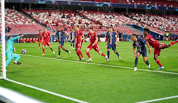 Moment des Glücks: Kingsley Coman köpft den FC Bayern im Champions-League-Finale gegen PSG zum Titel.