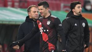 Robert Lewandowski wird laut Hansi Flick dem FC Bayern wohl erst in Mainz wieder zur Verfügung stehen.