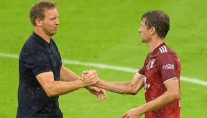 Zogen ein positives erstes Fazit bezüglich des Bayern-Saisonstarts: Thomas Müller und Julian Nagelsmann.