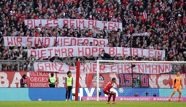 Die Bayern-Ultras und ihr Gruß an Hoffenheim-Mäzen Dietmar Hopp.