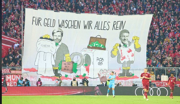 FC-Bayern-Fans protestierten am Wochenende gegen die Zusammenarbeit mit Katar.
