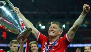 Platz 2: Bastian Schweinsteiger mit 15,74 Prozent der Stimmen – Gewann achtmal die Deutsche Meisterschaft, siebenmal den DFB-Pokal und einmal die Champions League mit dem FC Bayern.