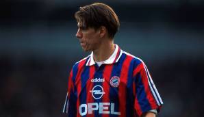 1995/96 - 1996/97: CHRISTIAN ZIEGE (von 1990 - 1997 beim FC Bayern): 13, 10, 7, 8, 5, 3 und eben 17 lauten die Rückkennummern des Linksfußes in seiner Zeit beim FCB. Auch in der Folge sollte er bei Milan, den Spurs und in Gladbach immer wieder wechseln.