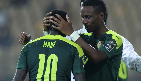 Sadio Mane and Bouna Sarr won the Africa Cup of Nations together for Senegal in 2022.