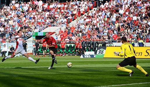 Bei letzten Aufeinandertreffen traf Leon Andreasen doppelt für Hannover gegen Köln