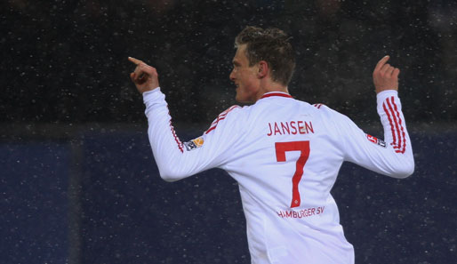 Marcell Jansen traf für den Hamburger SV zum 2:0 gegen Werder