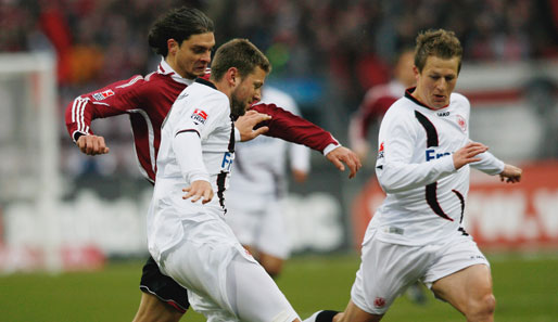 Der 1. FC Nürnberg und Eintracht Frankfurt trennten sich in Franken unentschieden