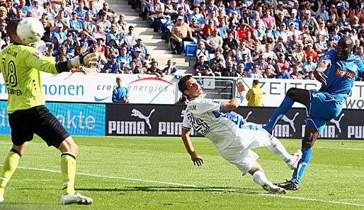 Demba Ba (r.) erzielte in der 15. Minute das 1:0 für Hoffenheim gegen den VfL Bochum