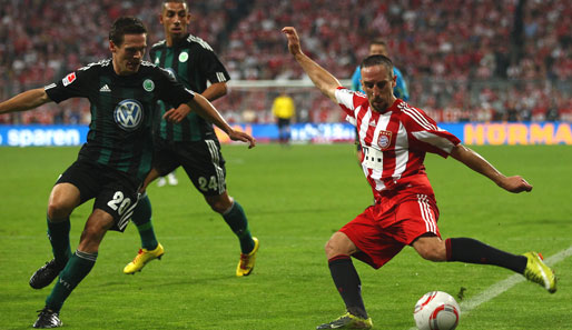 Die Bayern eröffneten im August 2010 die Saison mit einem 2:1-Erfolg gegen den VfL Wolfsburg