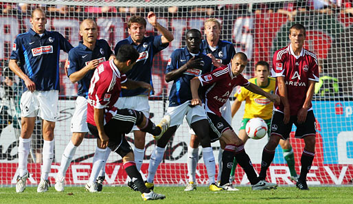 Der SC Freiburg fuhr in der Hinrunde beim 1. FC Nürnberg einen 2:1-Auswärtssieg ein