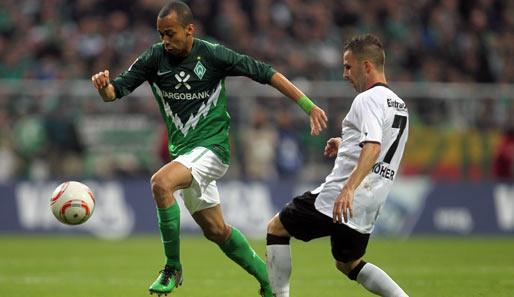 Das Hinspiel im Weserstadion zwischen Werder Bremen und Eintracht Frankfurt endete 0:0