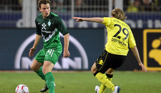 Das Hinspiel verlor Werder Bremen bei Borussia Dortmund mit 0:2