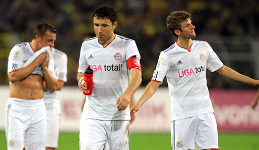 Die Bayern-Spieler waren nach der Niederlage in Dortmund bedient