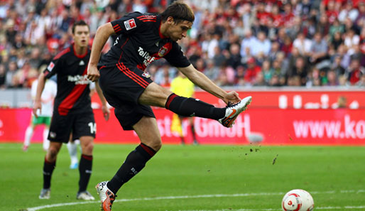 Patrick Helmes erzielte die 1:0-Führung für Bayer Leverkusen beim 2:2 gegen Werder Bremen
